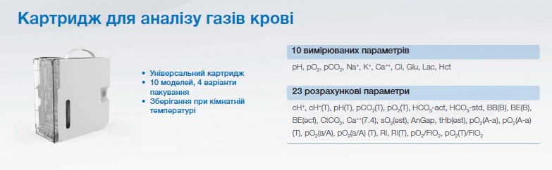 Картридж для вимірювання Blood Gas Testing Cartridge PT1000, 300 tests